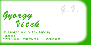 gyorgy vitek business card